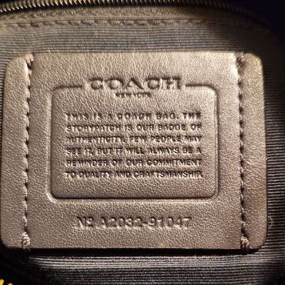 Coach Hallie Denim Shouldet Bag With Painted Floral - Picture 15 of 16